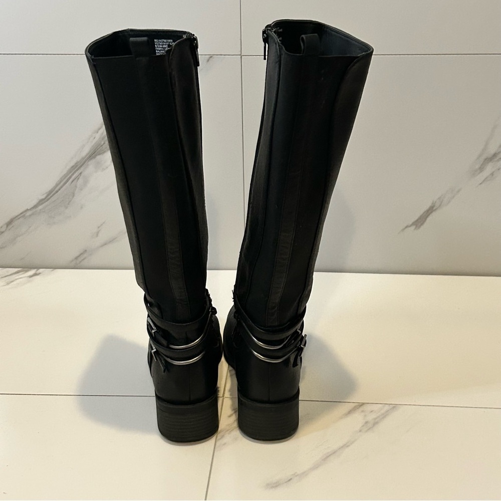White Mountain Black Tall Boots Size 6.5 Wide - Picture 6 of 8